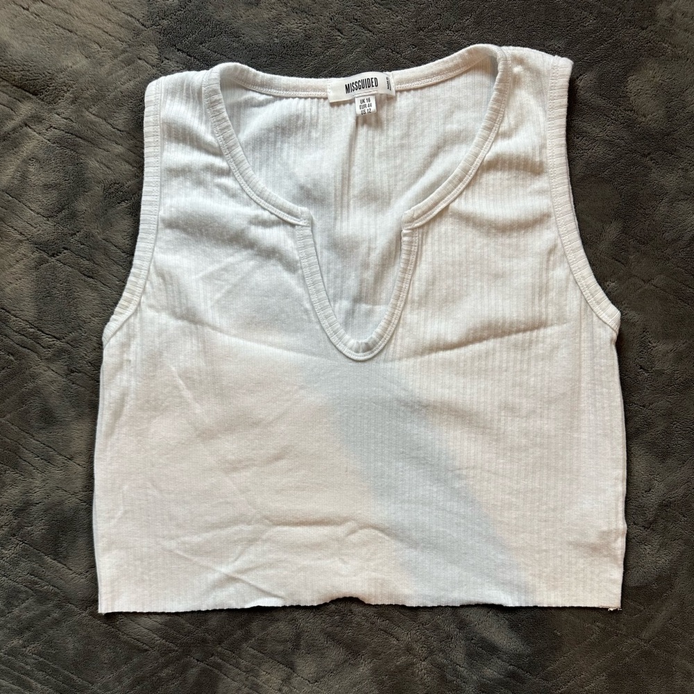 Missguided white crop top